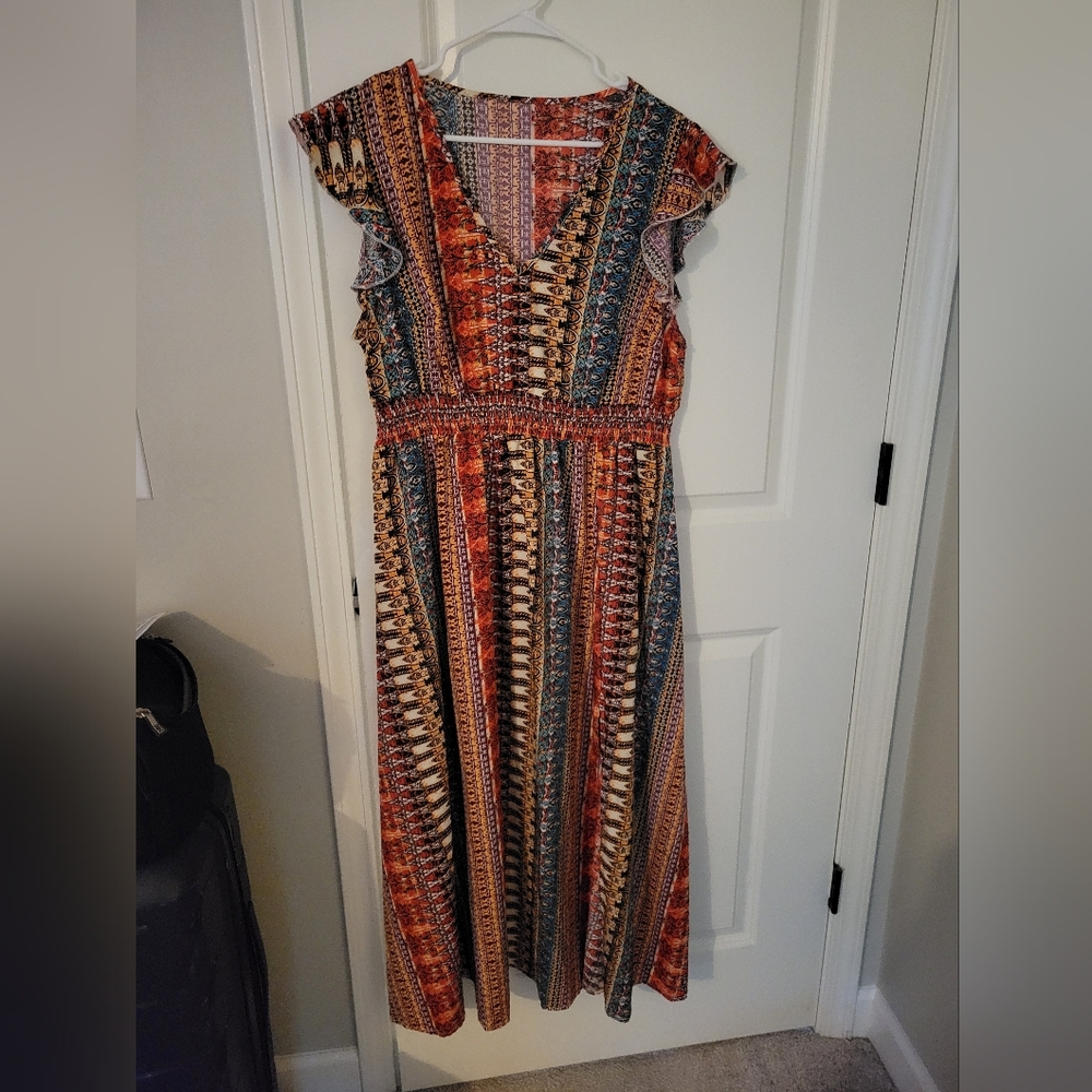 Multicolor Bohemian Maxi Dress